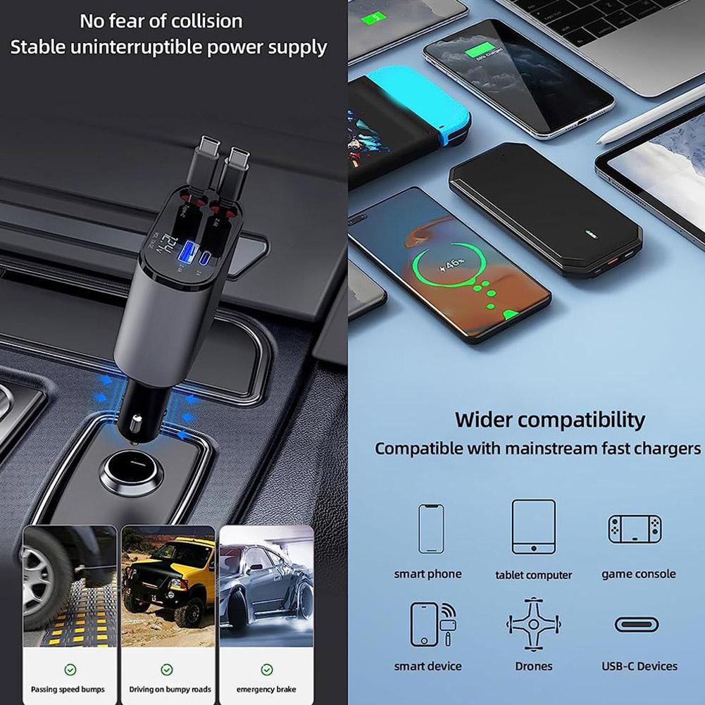 4 in 1 Retractable Charger - Auto Furnish