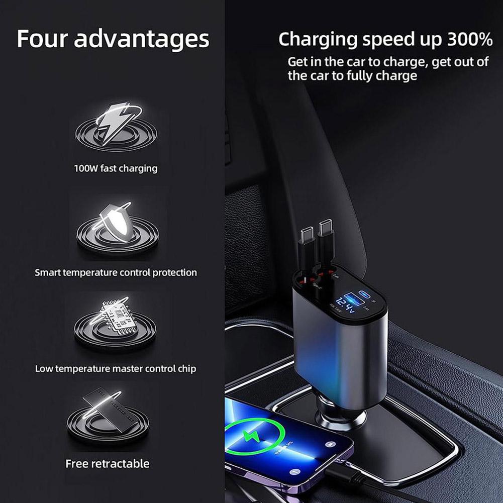 4 in 1 Retractable Charger - Auto Furnish